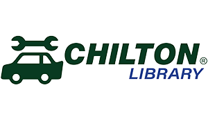 Chilton Library database logo in green and blue – includes a wrench floating above a car
